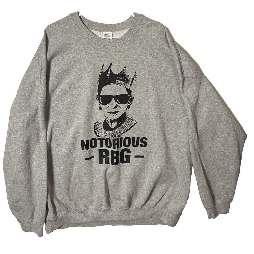 RBG Sweatshirt Gray Size Extra Large‎ 3XL Ruth Bader Ginsberg